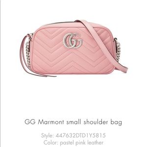 Authentic Gucci pink crossbody bag used
